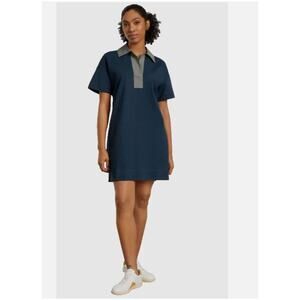 Everlane Blue Polo Dress Organic Cotton Short‎ Sleeve Collared Shirt Dress, S